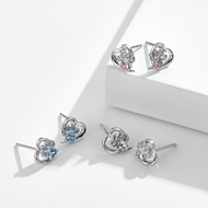 Picture of Fancy Small Cubic Zirconia Stud Earrings