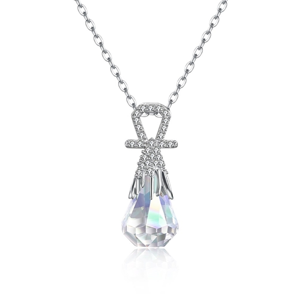 Picture of Inexpensive Platinum Plated Cubic Zirconia Pendant Necklace from Reliable Manufacturer