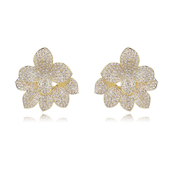 Picture of Luxury Gold Plated Stud Earrings in Flattering Style