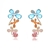 Picture of Designer Gold Plated Flowers & Plants Front Back Earrings with No-Risk Return