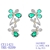 Picture of Brand New Green Copper or Brass Front Back Earrings with SGS/ISO Certification