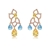 Picture of Sparkling Big Gold Plated Dangle Earrings