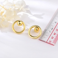 Picture of Designer Gold Plated Zinc Alloy Stud Earrings with Easy Return