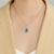 Picture of New Season Blue Rose Gold Plated Pendant Necklace with SGS/ISO Certification