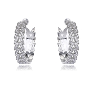 Picture of Nice Cubic Zirconia White Big Hoop Earrings