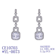 Picture of Luxury Platinum Plated Dangle Earrings with Fast Delivery