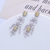 Picture of Good Cubic Zirconia Platinum Plated Dangle Earrings