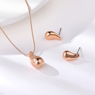 Picture of Copper or Brass Gold Plated Necklace and Earring Set at Unbeatable Price