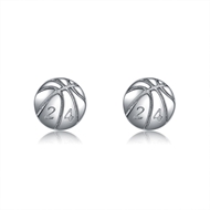 Picture of New Small Platinum Plated Stud Earrings