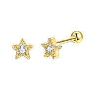 Picture of 925 Sterling Silver Gold Plated Stud Earrings Online Only