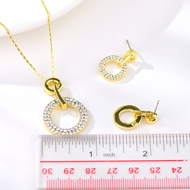 Picture of Eye-Catching White Artificial Crystal 2 Piece Jewelry Set for Ladies