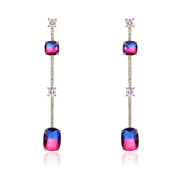 Picture of Brand New Colorful Copper or Brass Dangle Earrings in Flattering Style