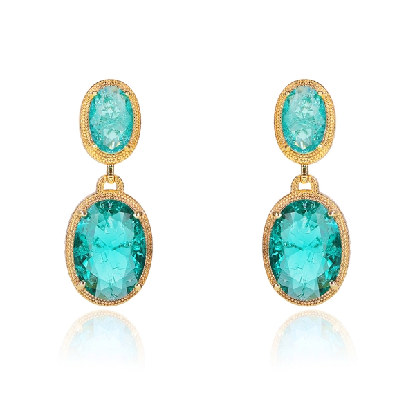 Picture of Copper or Brass Cubic Zirconia Dangle Earrings with Unbeatable Quality