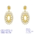 Picture of Inexpensive Gold Plated Copper or Brass Dangle Earrings from Reliable Manufacturer