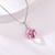 Picture of Small Platinum Plated Pendant Necklace with Fast Delivery