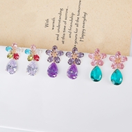 Picture of Charming Colorful Gold Plated Dangle Earrings with Easy Return