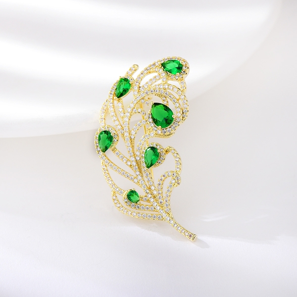 Picture of Featured Green Delicate Brooche with 3~7 Day Delivery