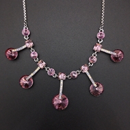 Show details for Irresistible Purple Platinum Plated Short Chain Necklace For Your Occasions Show details for Irresistible Purple Platinum Plated Short Chain Necklace For Your Occasions