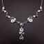 Show details for Designer Platinum Plated White Short Chain Necklace with No-Risk Return