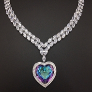 Show details for Bling Big Purple Short Chain Necklace Show details for Bling Big Purple Short Chain Necklace
