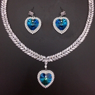 Show details for Popular Swarovski Element Love & Heart 2 Piece Jewelry Set Show details for Popular Swarovski Element Love & Heart 2 Piece Jewelry Set