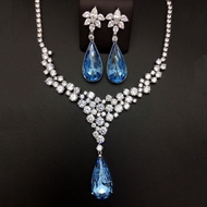 Show details for Platinum Plated Big 2 Piece Jewelry Set at Great Low Price Show details for Platinum Plated Big 2 Piece Jewelry Set at Great Low Price