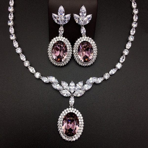 Picture of Zinc Alloy Purple 2 Piece Jewelry Set at Unbeatable Price