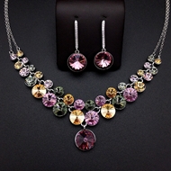 Show details for Low Cost Platinum Plated Colorful 2 Piece Jewelry Set with Low Cost Show details for Low Cost Platinum Plated Colorful 2 Piece Jewelry Set with Low Cost
