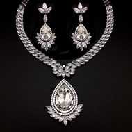 Show details for Platinum Plated Big 2 Piece Jewelry Set at Super Low Price Show details for Platinum Plated Big 2 Piece Jewelry Set at Super Low Price
