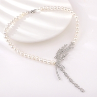 Show details for Beautiful Cubic Zirconia Platinum Plated Short Chain Necklace Show details for Beautiful Cubic Zirconia Platinum Plated Short Chain Necklace