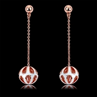 Picture of Fast Selling White Rose Gold Plated Dangle Earrings For Your Occasions