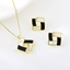 Show details for Classic Black 2 Piece Jewelry Set of Original Design