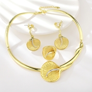 Show details for Purchase Gold Plated Dubai 3 Piece Jewelry Set Exclusive Online