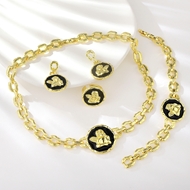 Picture of Designer Gold Plated Black 4 Piece Jewelry Set with 3~7 Day Delivery