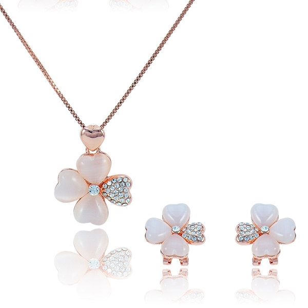 Picture of Sparkling And Fresh Colored Concise Opal (Imitation) 2 Pieces Jewelry Sets