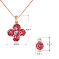 Picture of Designer Rose Gold Plated Pink 2 Piece Jewelry Set with Easy Return