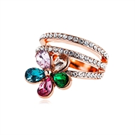 Picture of Sparkly Small Colorful Fashion Ring