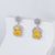 Picture of Good Quality Cubic Zirconia Yellow Dangle Earrings