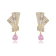 Picture of Luxury Pink Dangle Earrings with Worldwide Shipping