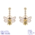 Picture of Designer Gold Plated Yellow Dangle Earrings with No-Risk Return