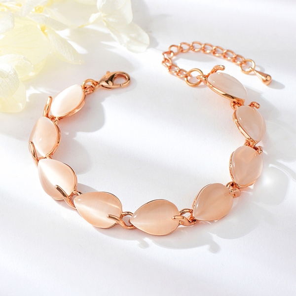 Picture of Trendy Rose Gold Plated Opal Fashion Bracelet with No-Risk Refund