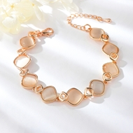 Show details for Charming White Rose Gold Plated Fashion Bracelet As a Gift Show details for Charming White Rose Gold Plated Fashion Bracelet As a Gift