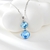 Picture of Buy Platinum Plated Blue Pendant Necklace with Wow Elements