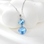 Show details for Buy Platinum Plated Blue Pendant Necklace with Wow Elements