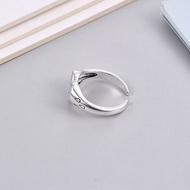 Picture of Classic Platinum Plated Adjustable Ring with Worldwide Shipping