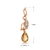 Picture of Beautiful Artificial Crystal Rose Gold Plated Dangle Earrings