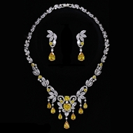 Show details for Unique Cubic Zirconia Platinum Plated 2 Piece Jewelry Set Show details for Unique Cubic Zirconia Platinum Plated 2 Piece Jewelry Set