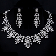 Show details for New Season White Platinum Plated 2 Piece Jewelry Set with SGS/ISO Certification Show details for New Season White Platinum Plated 2 Piece Jewelry Set with SGS/ISO Certification