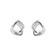 Picture of Funky Small Platinum Plated Stud Earrings