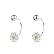 Picture of 925 Sterling Silver Enamel Stud Earrings in Flattering Style